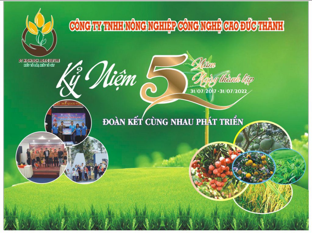 Banner chào mừng kỷ niệm 5 năm thành lập Công ty Đức Thành